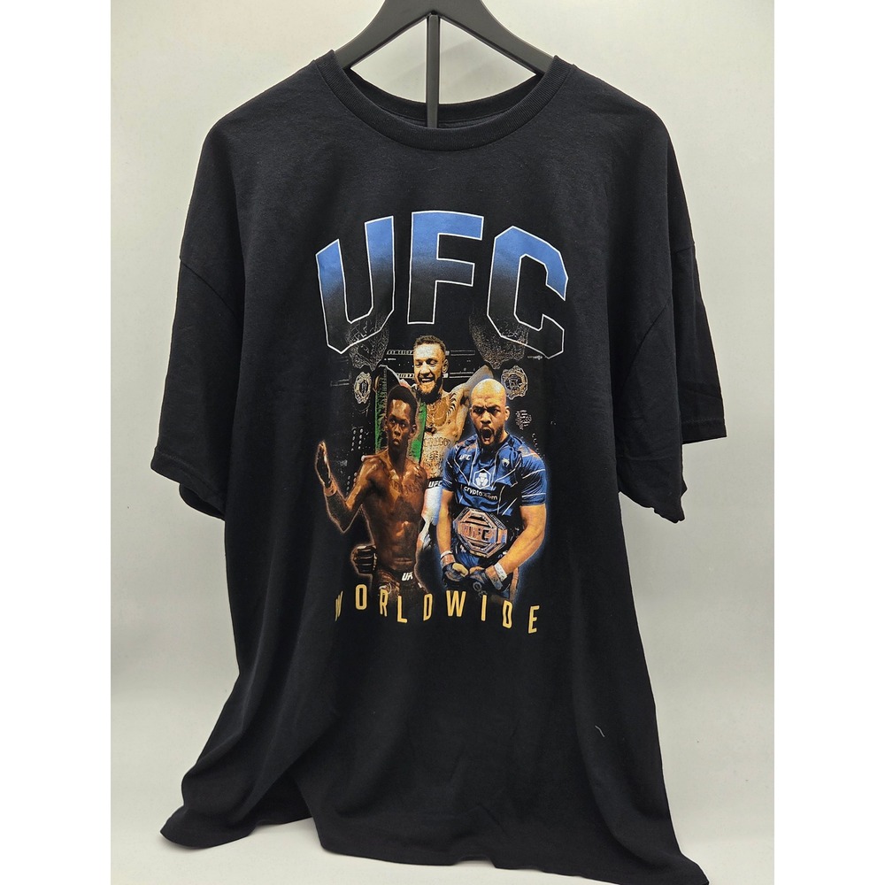 UFC Worldwide Graphic T-Shirt Size XXL Black 2024 100% Cotton